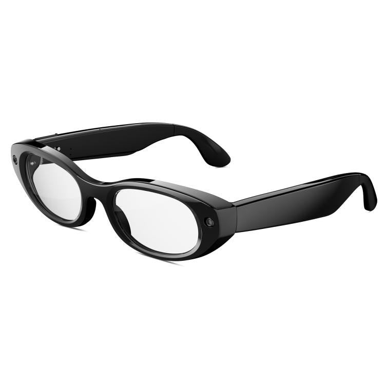 MT6 Cat Eye Smart Glasses with Folding Charging Case, AI Camera Eyewear with Voice Assistant, Translation, Photo and Video Recording — Anti Blue Light Lens