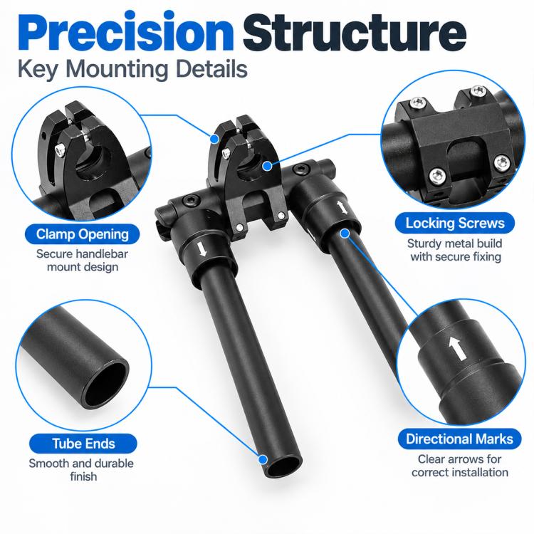 Electric Scooter T-Bar Handlebar Stem Set for KUGOO M4 / M4 Pro