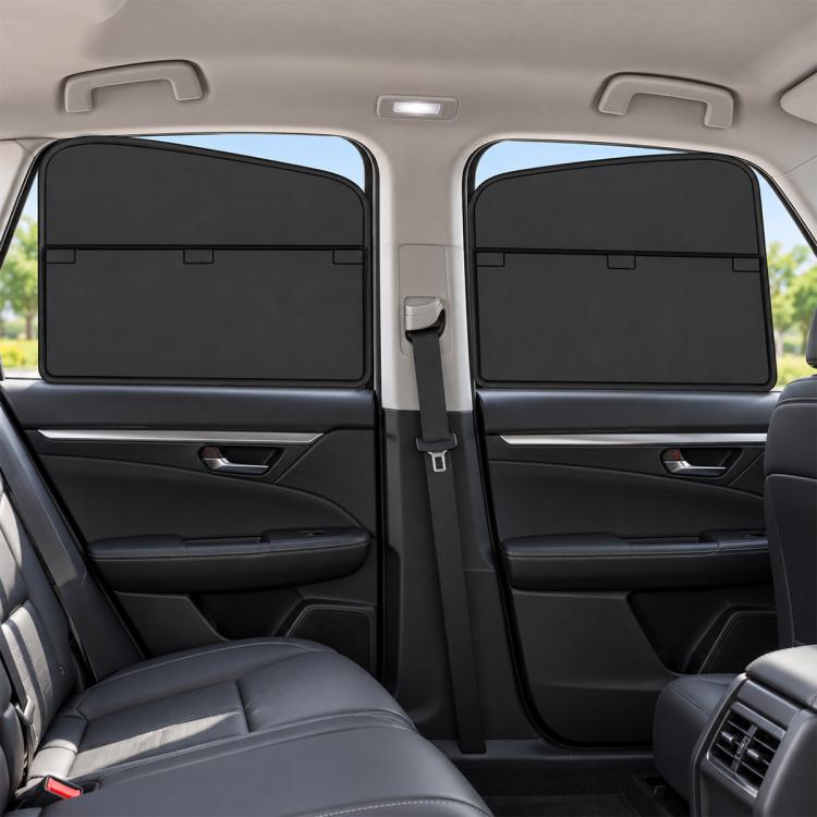 Car Privacy Curtain Window Shade Magnetic Blackout Heat-insulating Sunshade — Rear Window 1 Pair