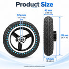 Internal Honeycomb Solid Tire Driven Dots Rear Wheel Hub for KUGOO M4 / M4 Pro