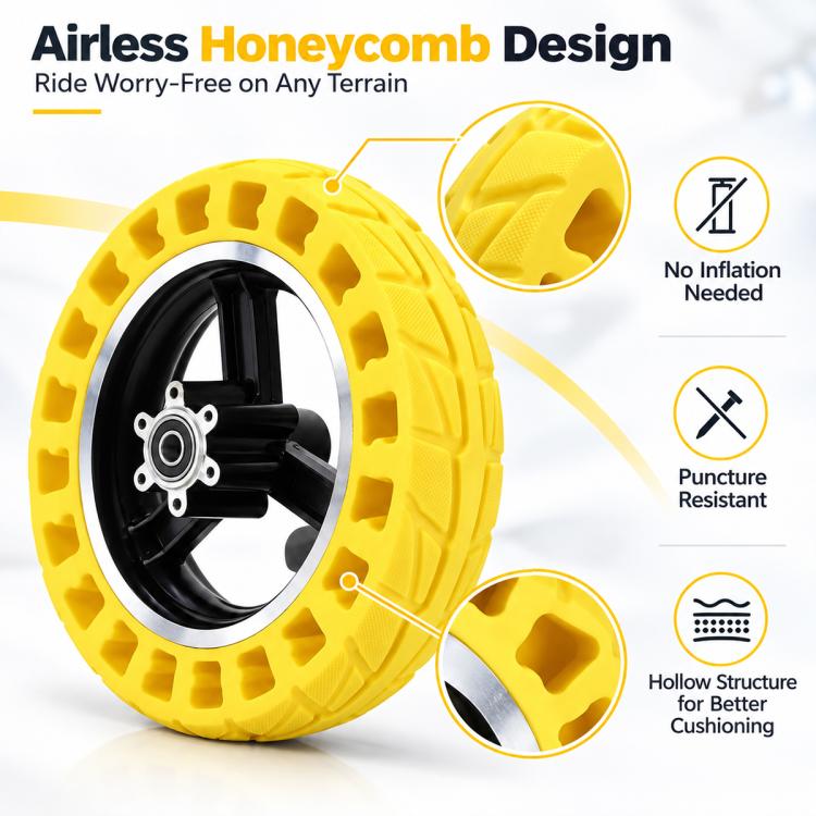 10 inch External Honeycomb Solid Tire Driven Rear Wheel Hub for KUGOO M4 / M4 Pro