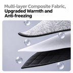 Extended Hood Snow Cover Front Half Cover Car Windshield Snow Shield with 6 Straps