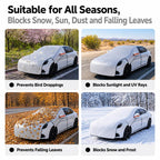Extended Hood Snow Cover Front Half Cover Car Windshield Snow Shield with 6 Straps