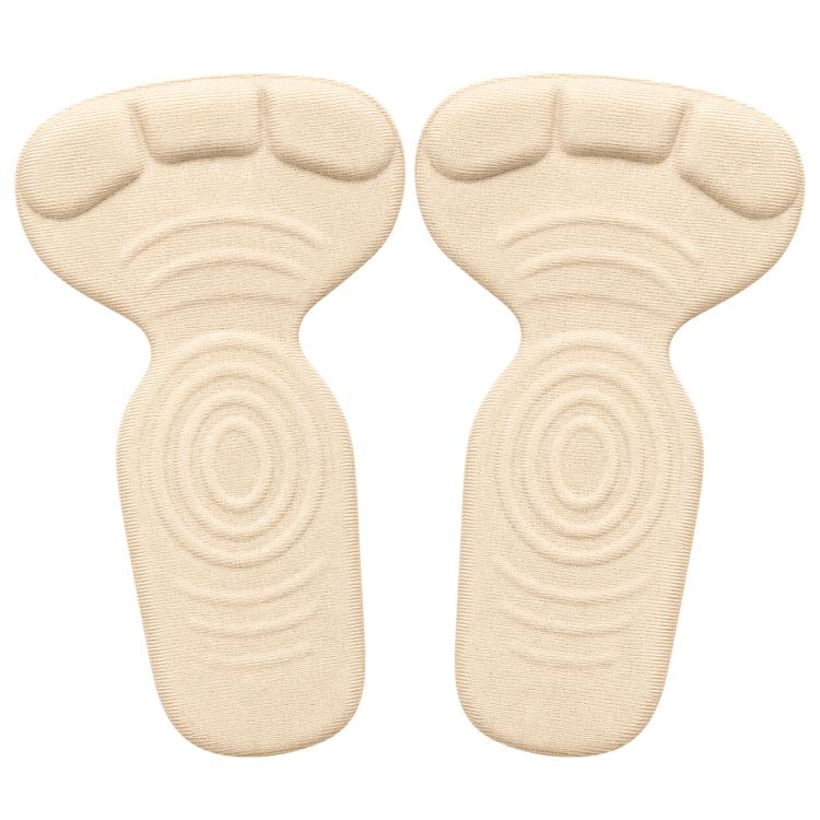 1 Pair T-Shaped Silicone Anti-Slip Heel Protector Pads — Transparent