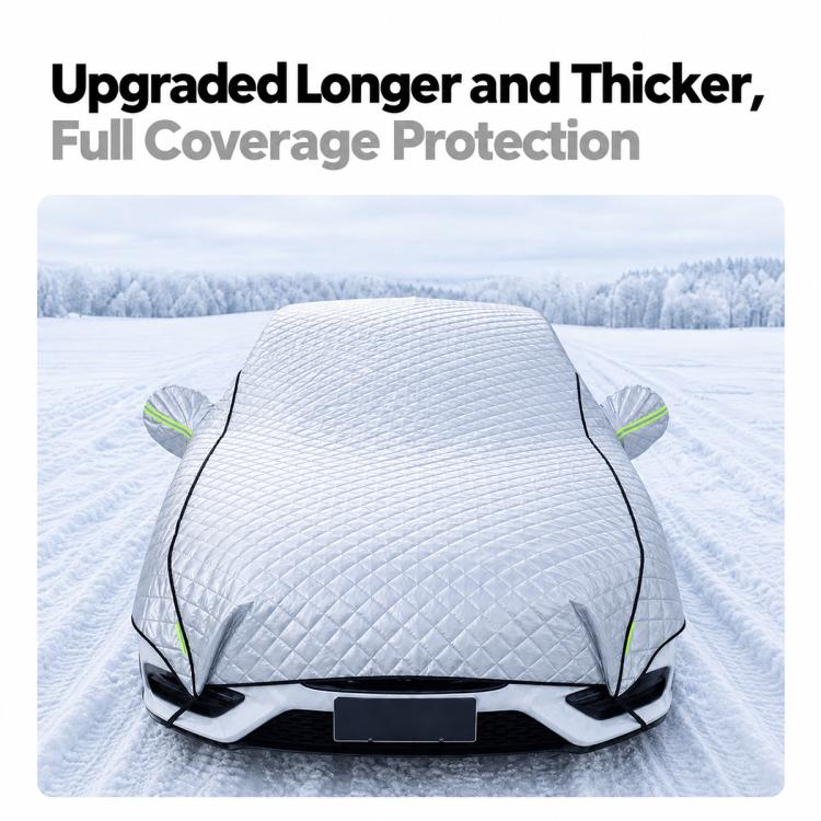 CT-XD990 Full Cover Car Snow Shield Windshield Cover with 6 Straps & PEVA Aluminized Film