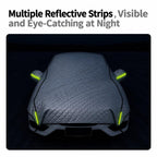 CT-XD990 Full Cover Car Snow Shield Windshield Cover with 6 Straps & PEVA Aluminized Film