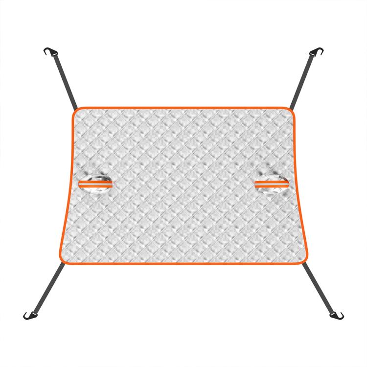 CT-XD961 Aluminized Film Half Cover Car Snow Shield with 4 Straps