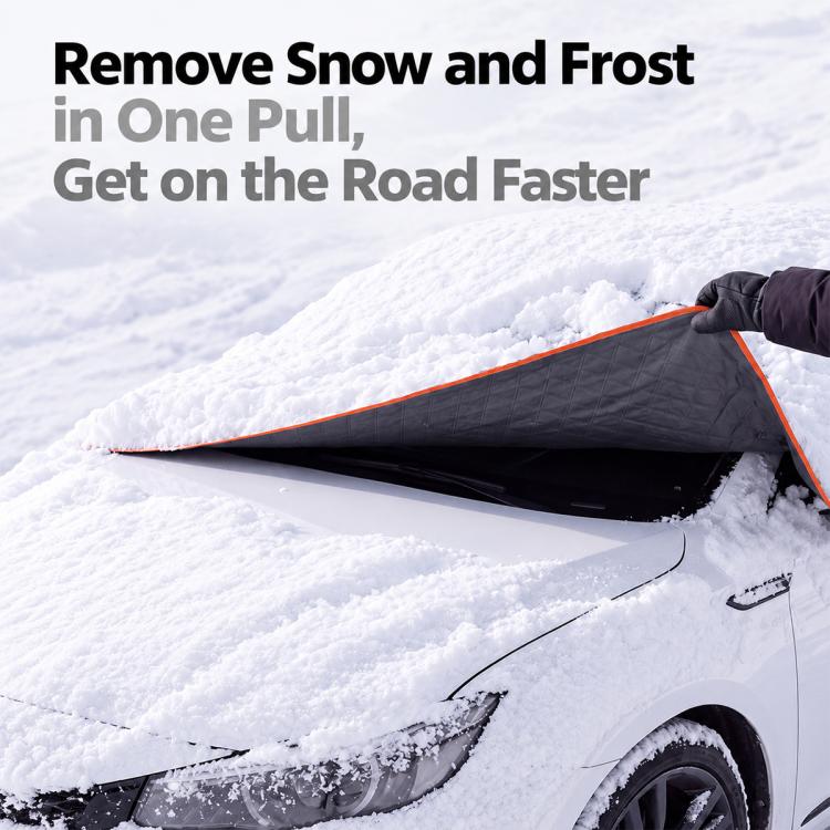 CT-XD961 Aluminized Film Half Cover Car Snow Shield with 4 Straps