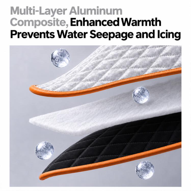 CT-XD961 Aluminized Film Half Cover Car Snow Shield with 4 Straps