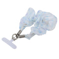 Spot Pattern Silk Scarf Short Chain Phone Wrist Strap with Tether Pad