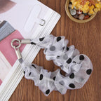 Spot Pattern Silk Scarf Short Chain Phone Wrist Strap with Tether Pad — view 7