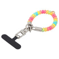 Metal Square Buckle Short Thickened Elastic Phone Charm Wrist Strap with Tether Pad