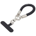 Metal Buckle Short Elastic Phone Charm Wrist Strap with Tether Pad