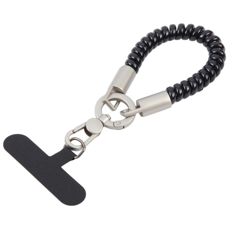 Metal Buckle Short Elastic Phone Charm Wrist Strap with Tether Pad