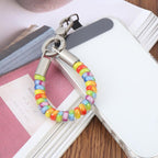 Metal Buckle Short Elastic Phone Charm Wrist Strap with Tether Pad — view 13