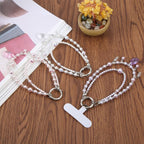 Celestial Maiden Short Beads Mobile Phone Chain — White