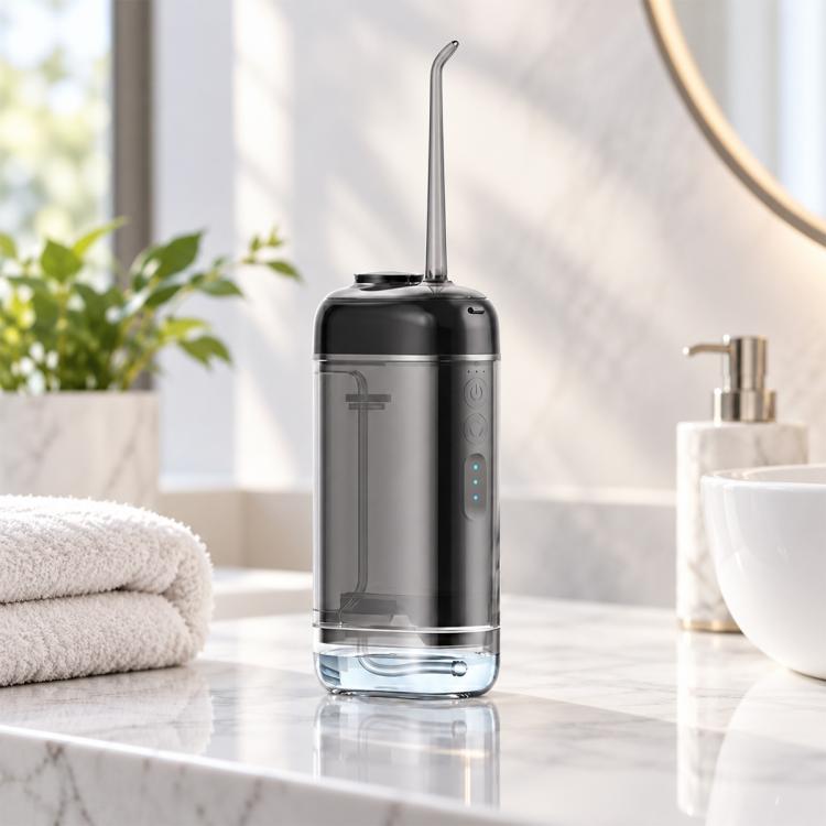 Portable Telescopic Smart Electric Dental Flosser, 300ml Water Tank — Gradient Silver
