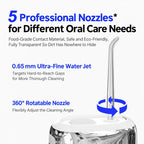 Q5 Smart Sterilizing Electric Water Flosser, 300ml Water Tank — view 9