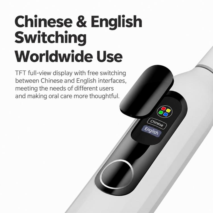 Y20S Integrated Sweep and Vibration LCD Screen Soft Bristle Electric Toothbrush — Black