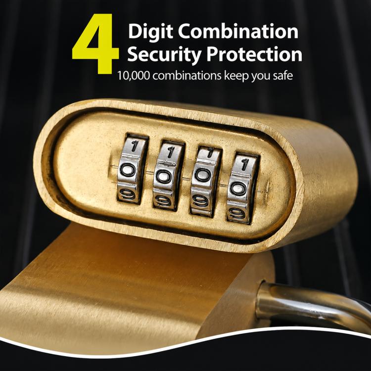 304 Stainless Steel Copper Mechanical Combination Padlock — view 5