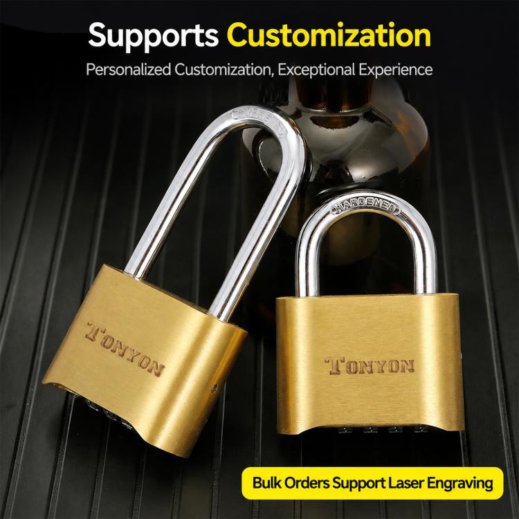 304 Stainless Steel Copper Mechanical Combination Padlock — view 6