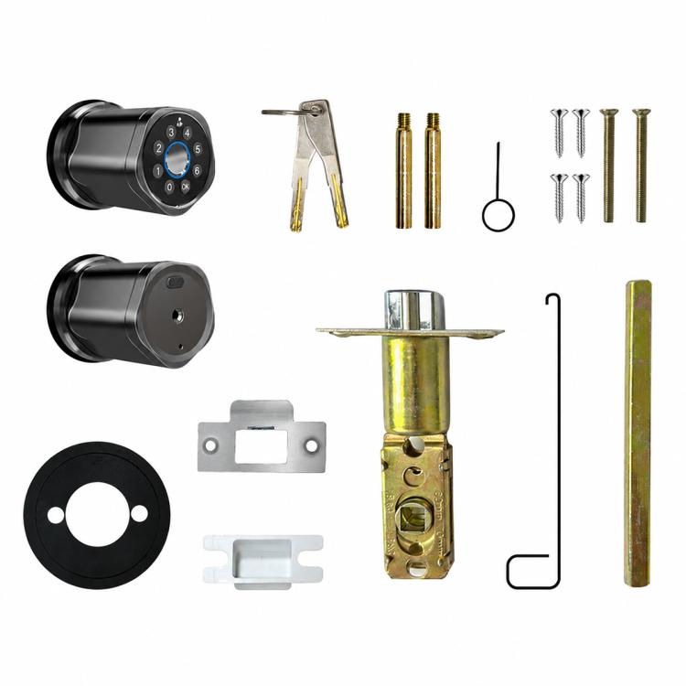 BL10 Spherical Smart Graffiti Bluetooth Fingerprint Lock — Nickel