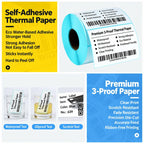 55x120mm 3-Proof Thermal Self-adhesive Label Stickers 200 Sheets/Roll — view 5