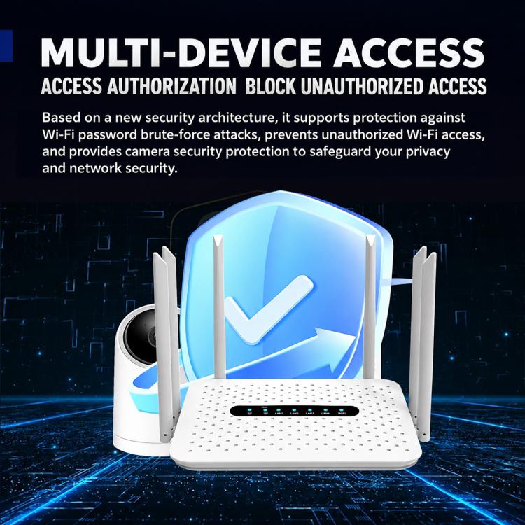 6 Antennas 1800Mbps Gigabit High-Speed WiFi 6 Wireless Router