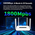 6 Antennas 1800Mbps Gigabit High-Speed WiFi 6 Wireless Router