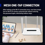 6 Antennas 1800Mbps Gigabit High-Speed WiFi 6 Wireless Router