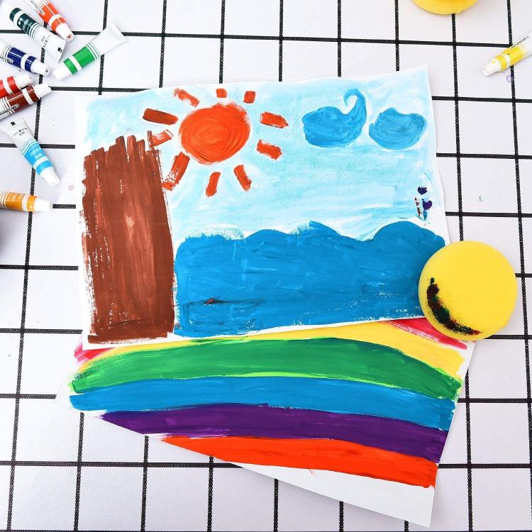 Sponge Round Seal Children Graffiti Art Painting Tool, 25 PCS/Pack — view 7