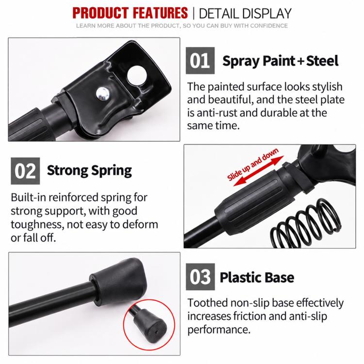 Adjustable Electric Bicycle Side Kickstand E-Bike Foot Support Retrofit Accessory