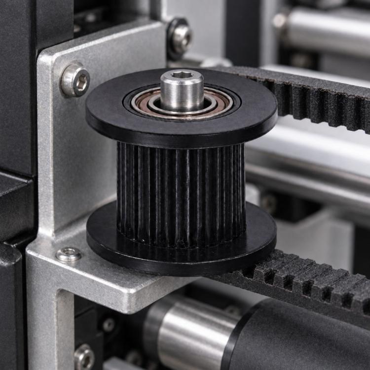 3D Printer Idler Pulley 2GT Timing Pulley H-Type Passive S2M Belt Idler with Bearing — 20T No-Gear 5mm Inner Black