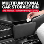 Car Trash Can Multifunctional Vegan Leather Storage Box — Mocha Brown