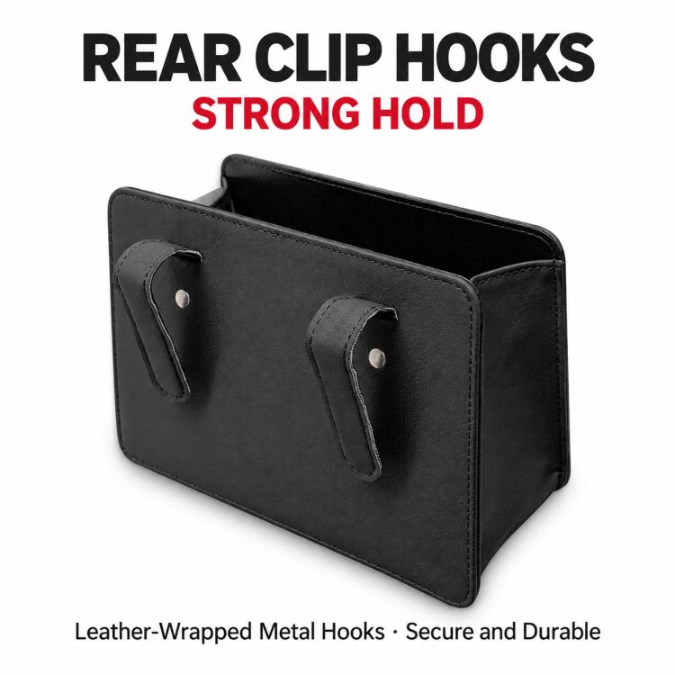 Car Trash Can Multifunctional Vegan Leather Storage Box — view 7