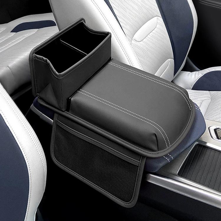 Car Center Console Armrest Riser Pad with Storage Organizer Box