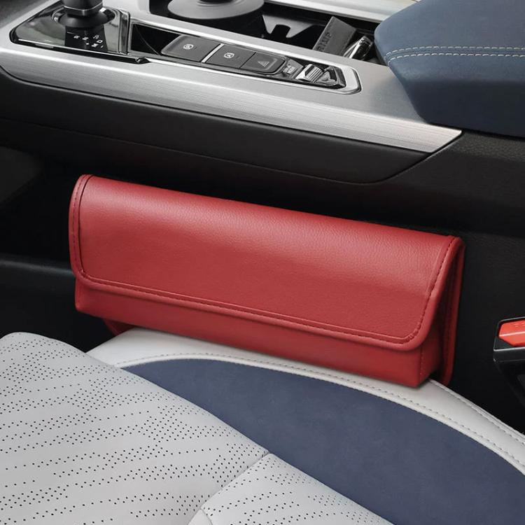 Car Seat Gap Storage Organizer Box with Dustproof Cover — Grey