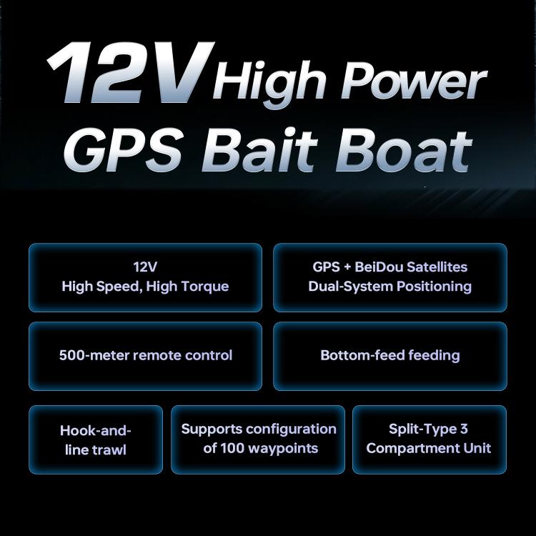 D70B GPS High Speed Smart Remote Control Fishing Bait Boat Support Dragging Net