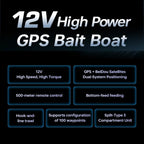 D70B GPS High Speed Smart Remote Control Fishing Bait Boat Support Dragging Net