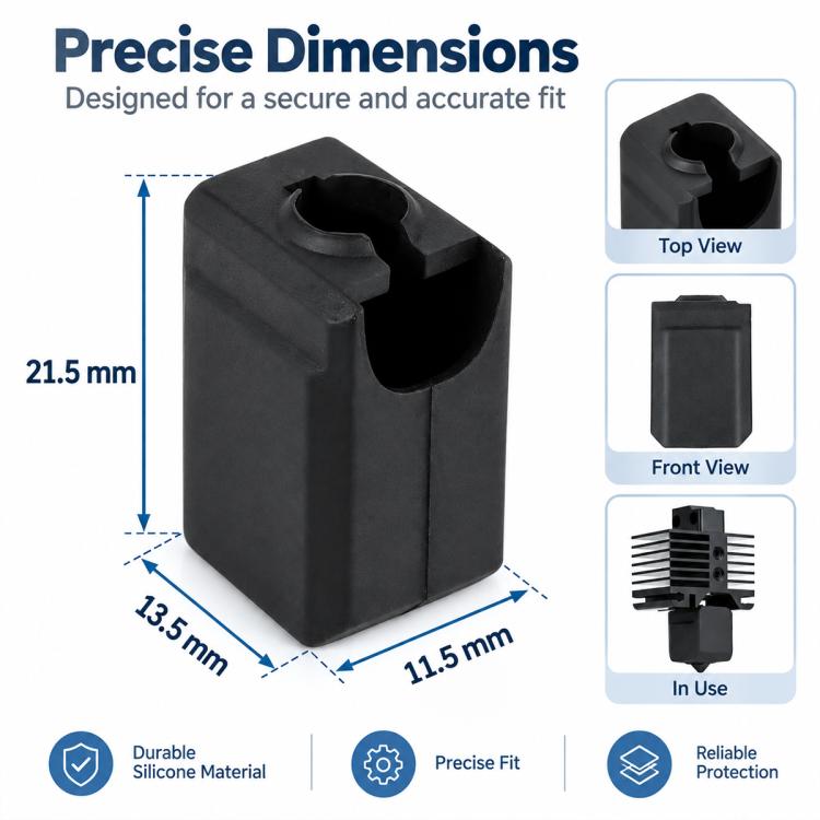 3D Printer Hotend Silicone Cover for Bambu Lab X1 / P1S — view 3