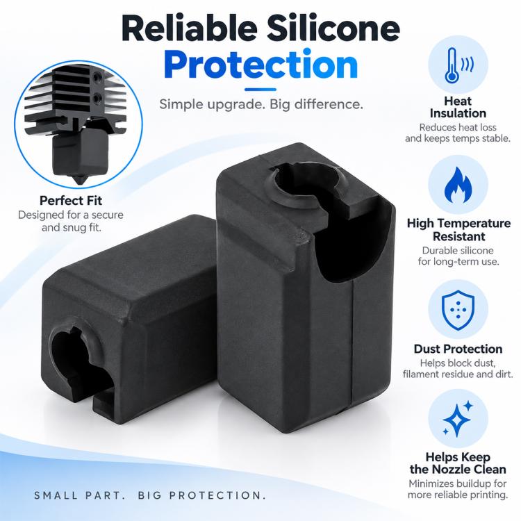 3D Printer Hotend Silicone Cover for Bambu Lab X1 / P1S — view 5