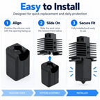 3D Printer Hotend Silicone Cover for Bambu Lab X1 / P1S — view 6