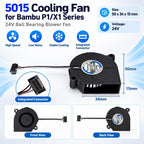 5015 24V Cooling Fan for Bambu Lab 3D Printers — view 3