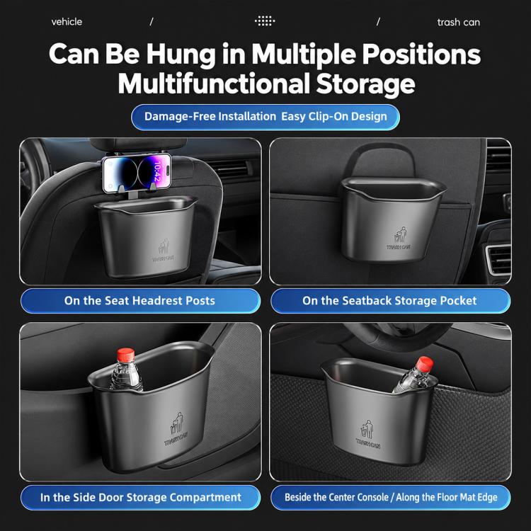 Car Trash Can Door Mounted Storage Bin — view 11