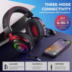 SoulBytes K17 Tri-mode Bluetooth 2.4G Wired RGB Gaming Headset with Detachable Microphone — view 5