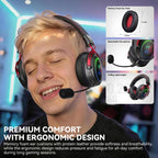 SoulBytes K17 Tri-mode Bluetooth 2.4G Wired RGB Gaming Headset with Detachable Microphone — view 6