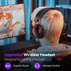 SoulBytes K17 Tri-mode Bluetooth 2.4G Wired RGB Gaming Headset with Detachable Microphone — view 8