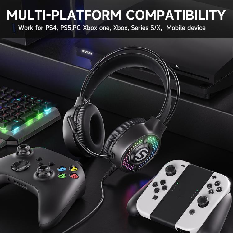 Soulbytes S300 3.5mm 4 Pin USB Wired RGB Gaming Headset with Microphone — view 6