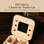 Portable Zippered Velvet Jewelry Storage Box — view 34