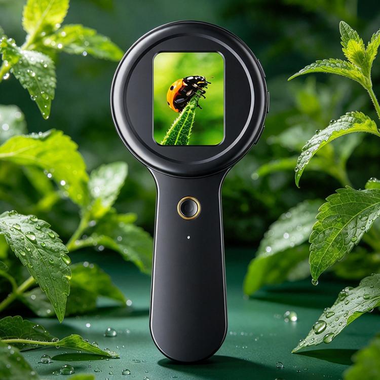 V7 200X Handheld Magnify Glass Digital Magnifier with 2 inch IPS Screen — Black
